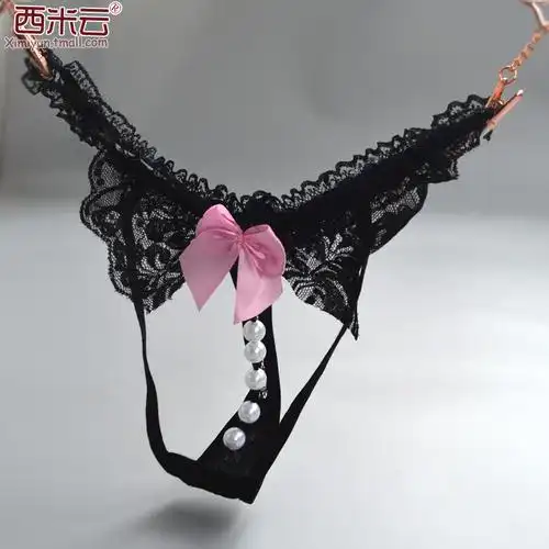 西米云蝴蝶结珍珠性感内裤女 诱惑情趣内衣用品真人实拍 品牌包邮