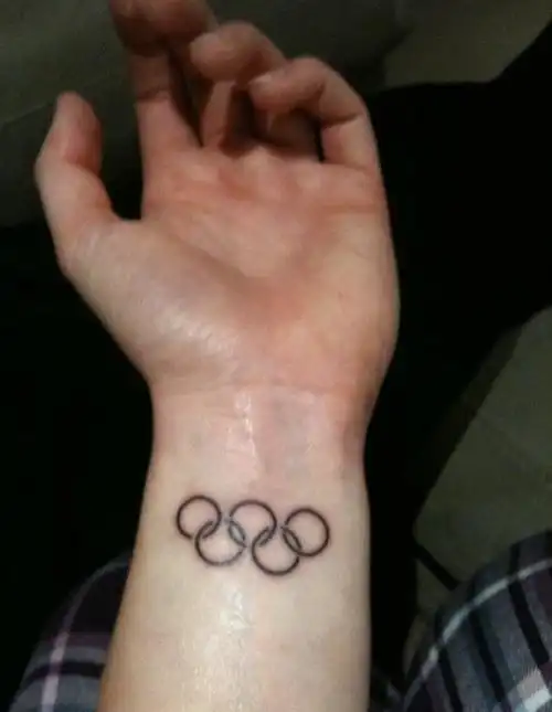奥运会五环标志纹身图案