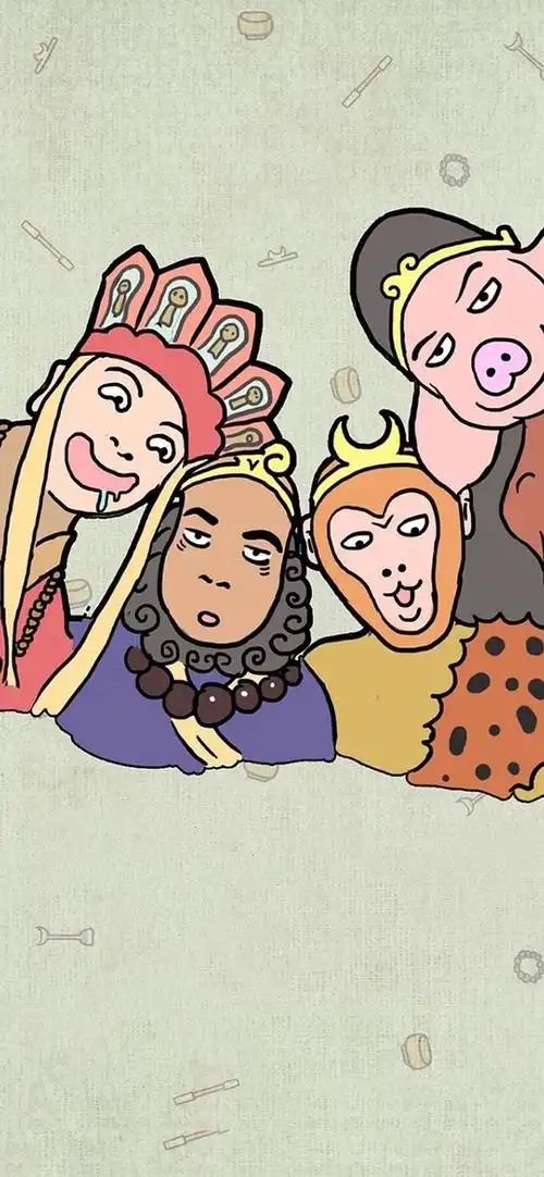 求一张唐僧师徒的漫画版壁纸已找到