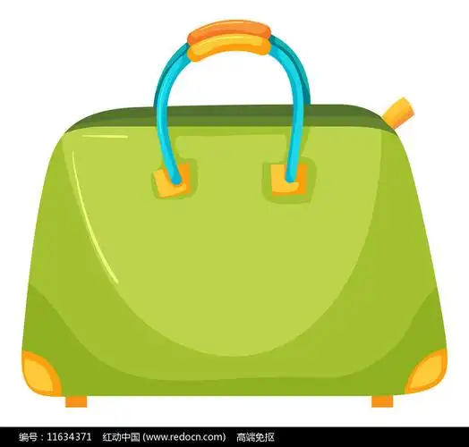手绘卡通绿色女式包