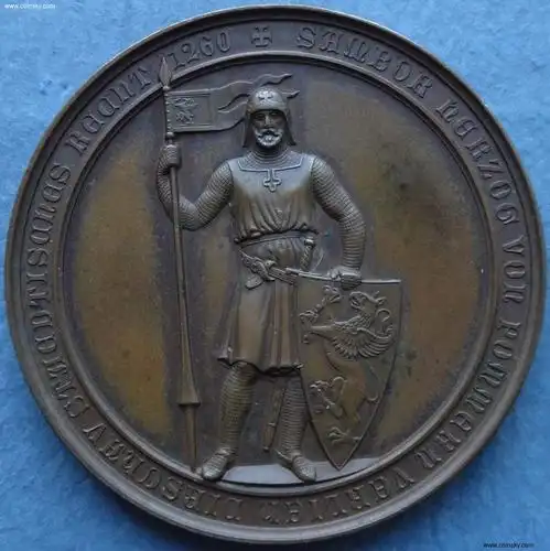 1642普鲁士1860年铜章特切夫建市600周年纪念