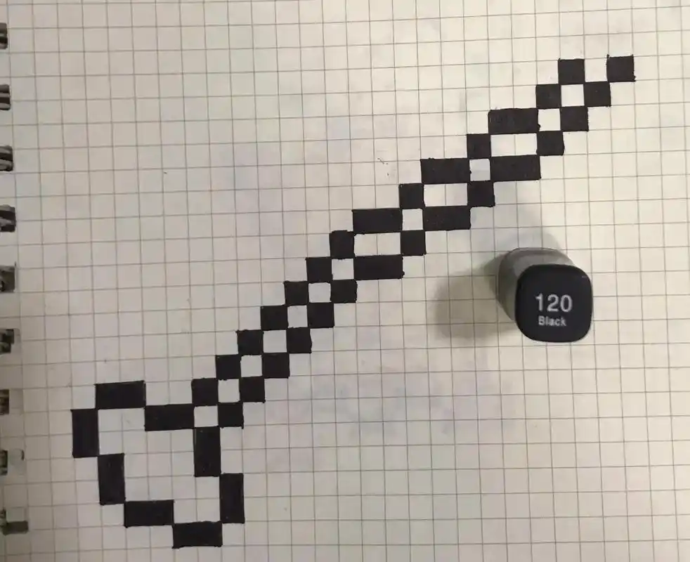 303的死神镰刀#原创不易请勿抄袭 #像素画 #乱涂乱画系列 - 抖音