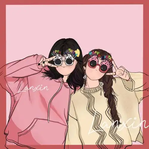 卡通头像procreate闺蜜