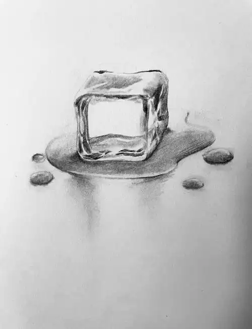 🎨 零基础也能画!冰块素描三步走