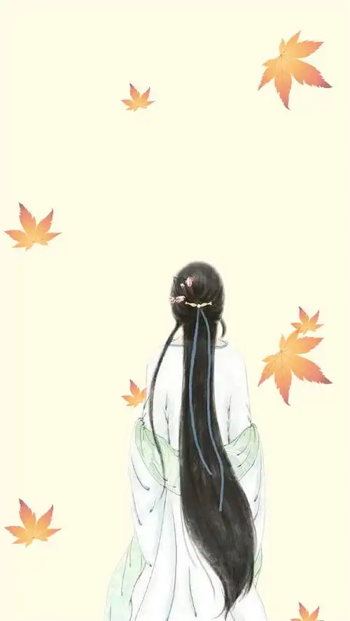 中国风古代女孩h5分层背景