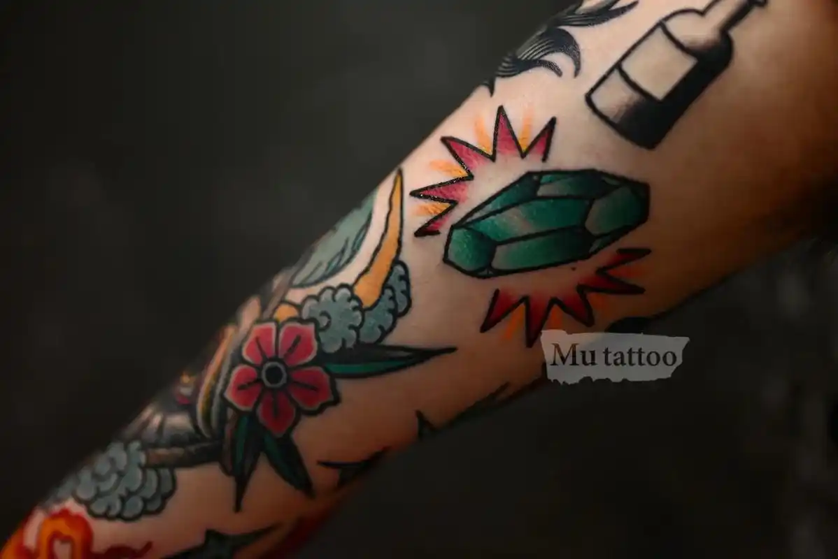 school小图拼花臂的一些小细节