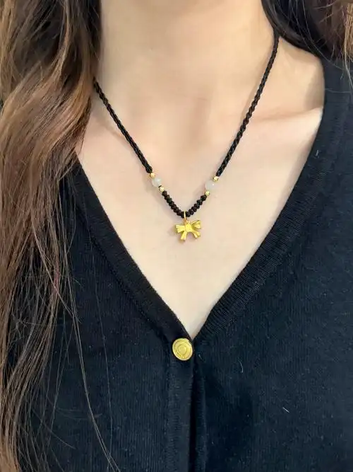 很适合女孩子的国风编绳金项链✨