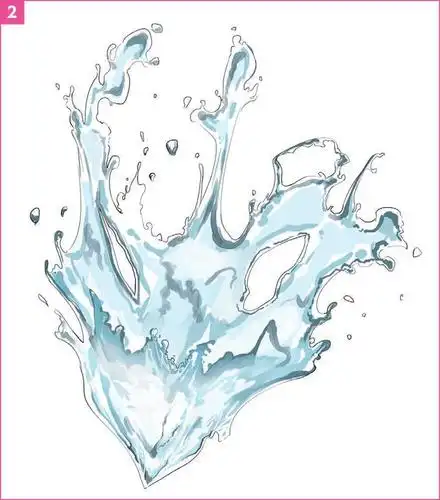 水花飞溅的效果!画本子必备之"水"的绘画表现技巧