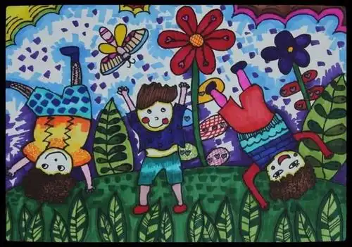 新疆第十七届少年儿童绘画大赛"我的幸福童年"获奖作品展示