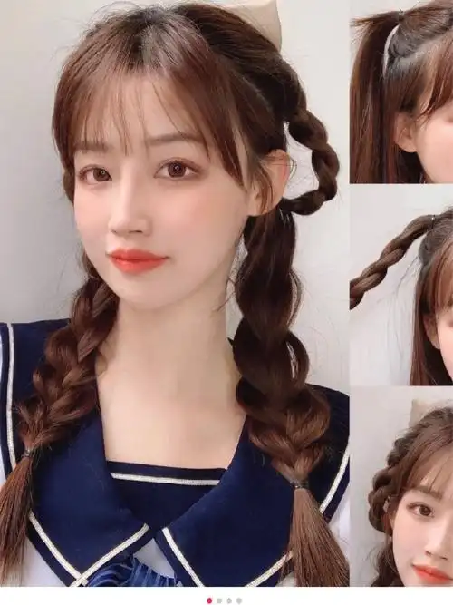 日系编发教程|漫画感双马尾 3分钟发型教程