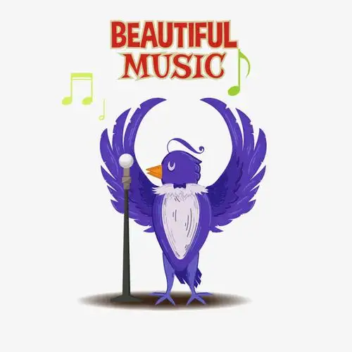 矢量唱歌的鹦鹉