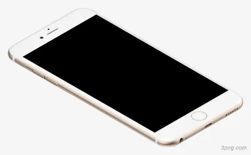 高清摄影白色的苹果手机png素材透明免抠图片-产品实物