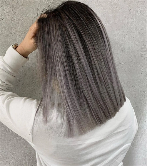 仙气直发染发范本热门款巴黎画染直发