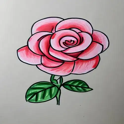 月季花简笔画(月季花简笔画简单又好看)