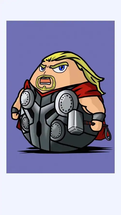 画画原来如此简单#胖胖的雷神托尔