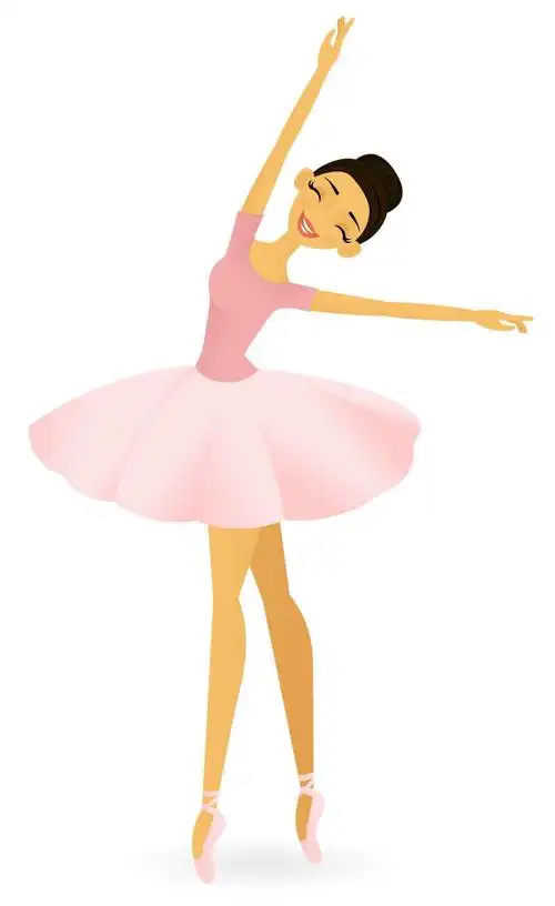 图片 插画 芭蕾舞女演员美丽的脚矢量插图