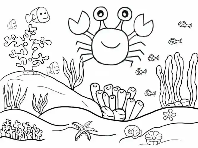 海底世界简笔画