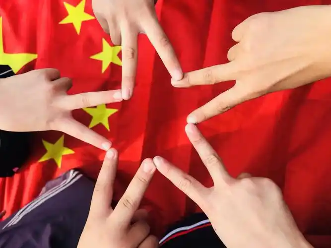 和国旗合影 我为祖国祝福