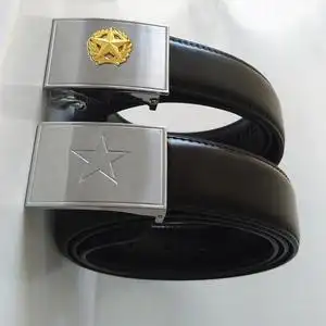 正品皮带内腰腰带保安学生军训男土部队针扣自动扣战术腰带真皮带