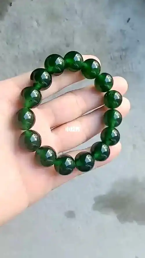 泰山玉碧玉14mm手串手链自然光通透