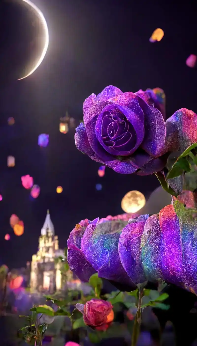 在夜晚,玫瑰的颜色已经被黑暗遮盖,但是玫瑰的芳香却 - 抖音