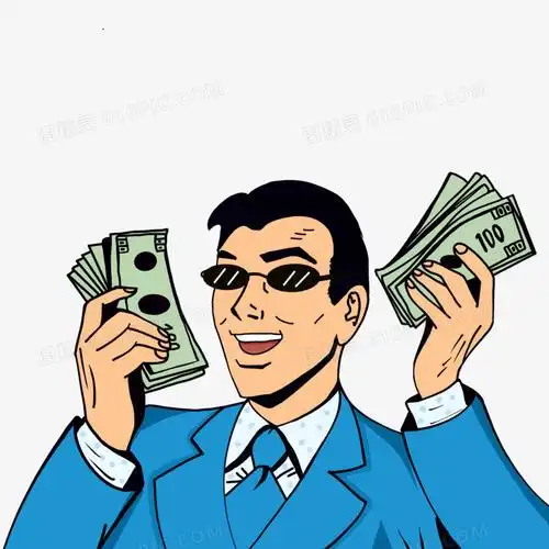 手绘波普风任性有钱人物元素