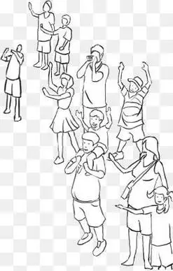 观众背影简笔画舞台的简笔画图舞台下的观众简笔画png人多时的简笔画
