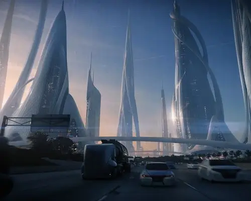 未来之城,艺术设计,交通,道路,汽车,摩天大楼 壁纸 - 1280x1024