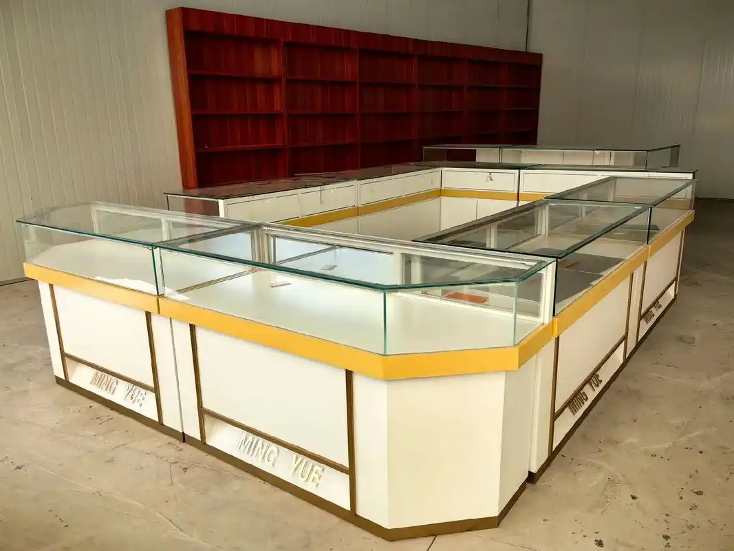 展示柜 #支持定做各种尺寸  眼镜柜一圈共有8个柜子,4个转角柜 尺寸