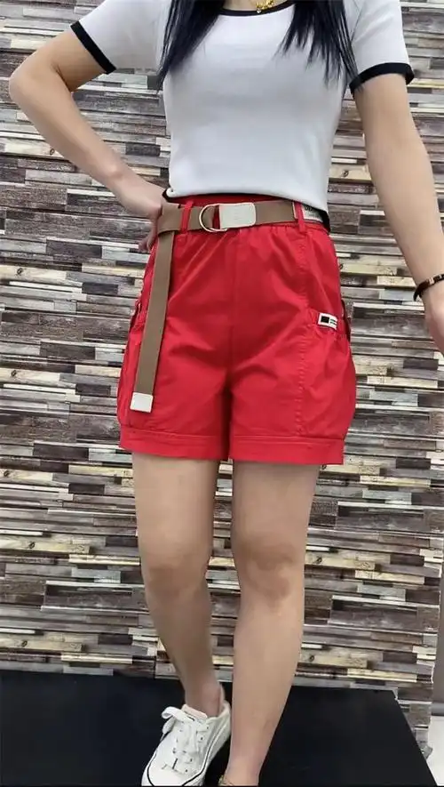 夏季新款水洗棉灯笼短裤女宽松显瘦五分裤高腰大兜休闲哈伦裤热裤