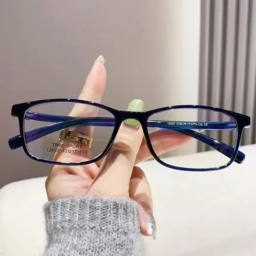 2023新款tr90眼镜框轻简约53mm方框批发实体店配镜学生近视眼镜架