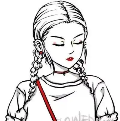 酷女孩动漫简笔画