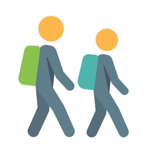 扁平风格的 学生们 图标