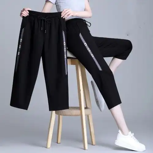 七分裤女夏薄款外穿冰丝女裤女士裤子夏天打底裤短裤夏季女装春秋