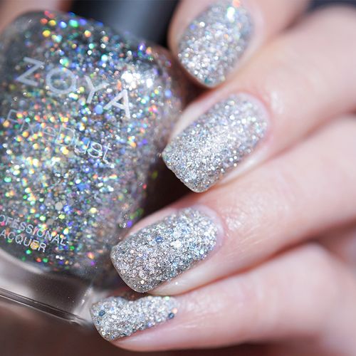 美国zoya指甲油zp717cosmo星辰星尘流沙婚礼甲油银色指甲彩妆