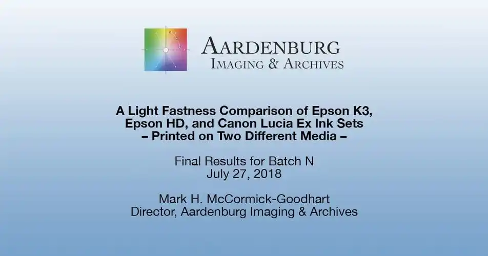 a light fastness comparison of epson k3, epson hd