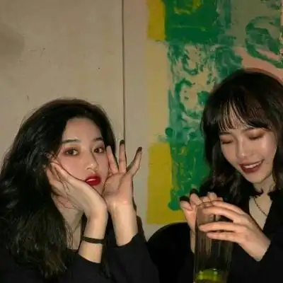 港风复古闺密头像