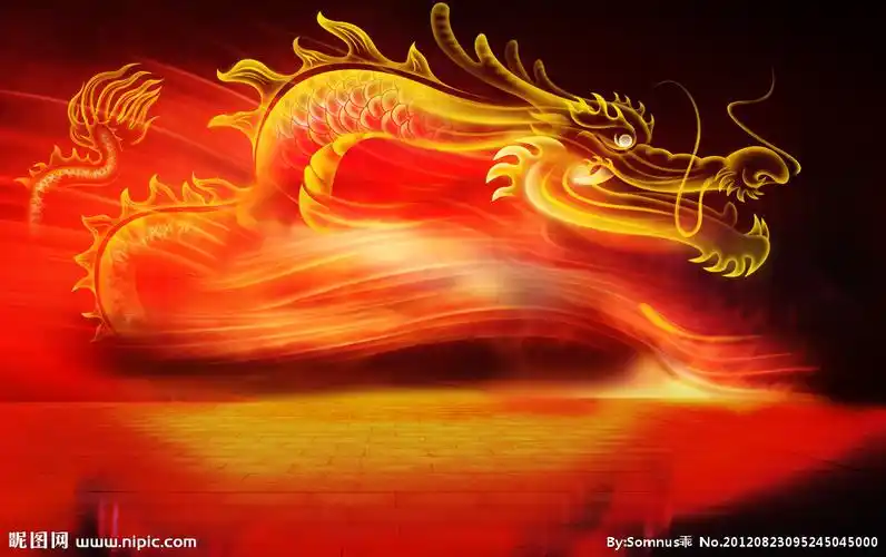 中国龙 背景图片