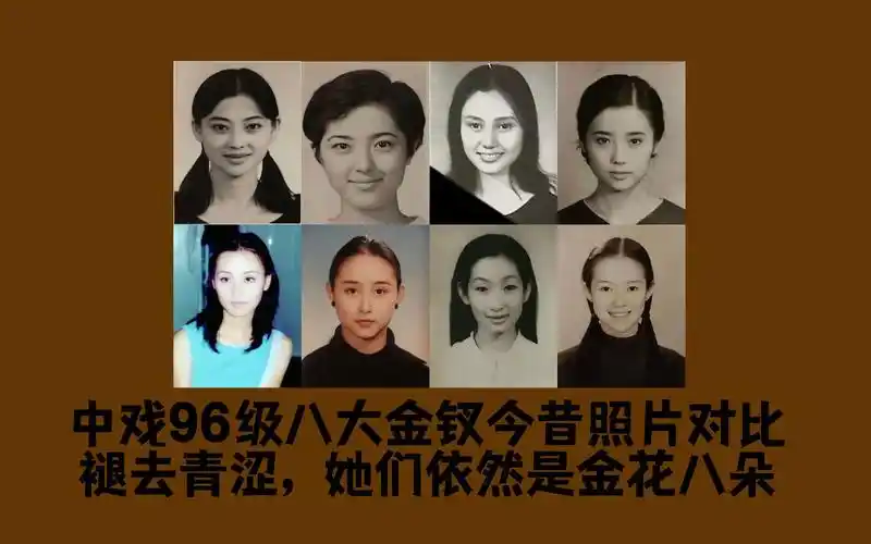 中戏96级八大金钗今昔照片对比:褪去青涩,她们依然是金花八朵