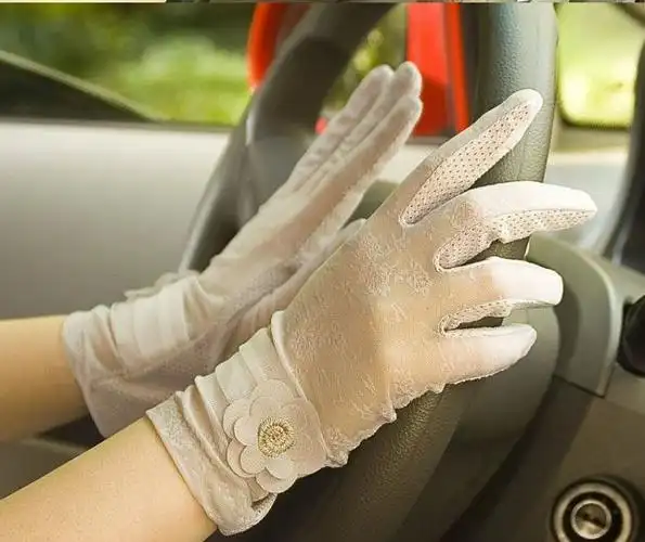 妲菲妮开车用手套女春季薄夏天戴的手套女士专用防晒手套可触屏精致