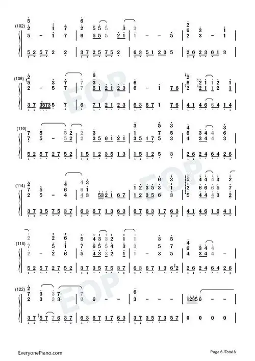 怜城辞天官赐福第二季主题曲双手简谱预览6