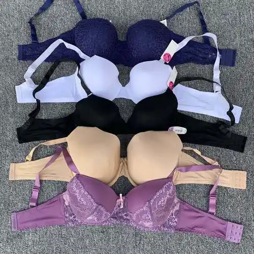 外贸 大码光面文胸混款花边大杯罩女士胸罩调整型内衣 plus size