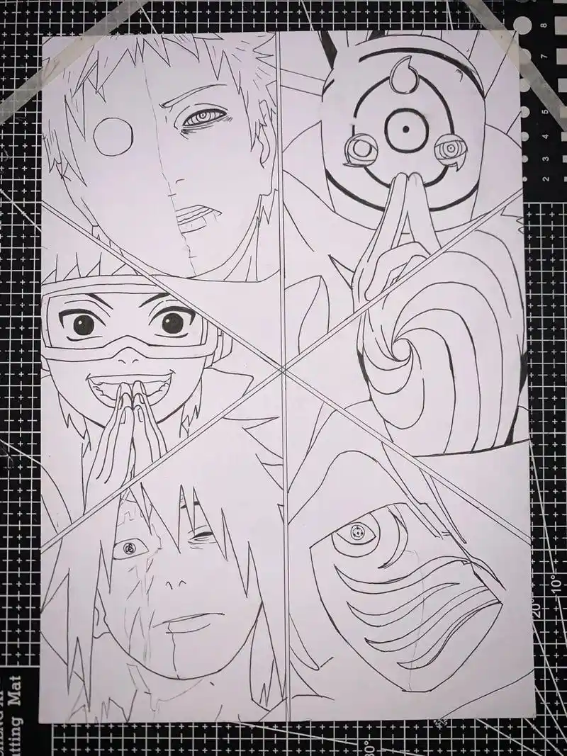 宇智波带土好帅 画的第二遍比第一遍更好看 啊哈哈哈哈哈哈一遍更比