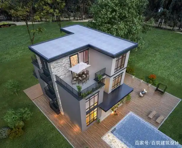 今天就给大家介绍一套现代风三层别墅,5房2厅,整体很适合做独栋别墅