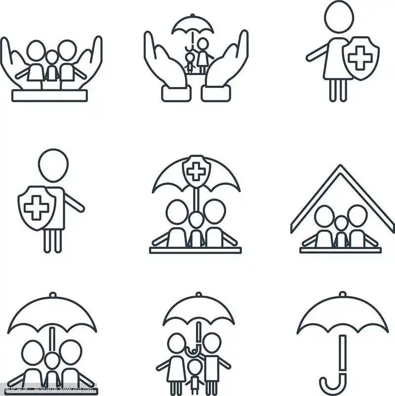 家庭人寿保险图标