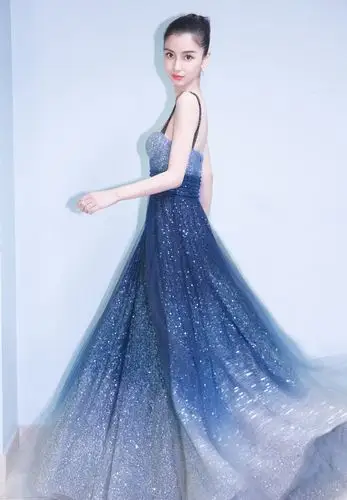 angelababy星空裙唯美高清图片