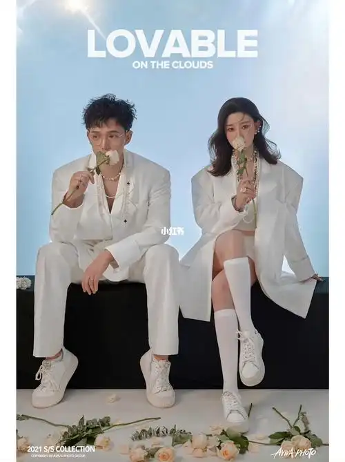 武汉婚纱照清冷白玫瑰chanel时尚西装