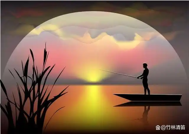 夕阳垂钓(山溪词)