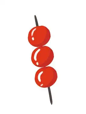 冰糖葫芦围挡模板设计手绘卡通新年办年货原创插画素材过年习俗腊月二