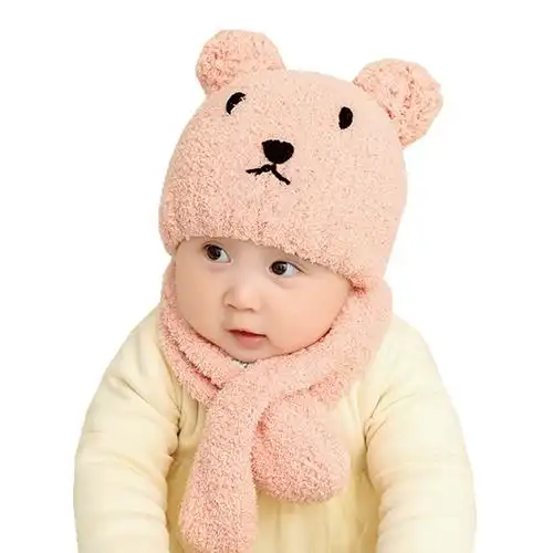 婴儿女婴幼儿女宝宝帽子智扣可爱超萌公主女宝秋冬款小孩冬季冬天加厚